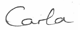 Carla's signature